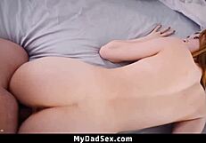 Stepdaughter fulfills stepdad's intense foot fetish.