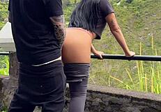 Young Couple Fucks In Public Park