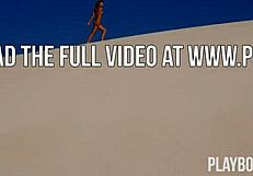 Does Miluniel Louis' big ass striptease excite you outdoors?