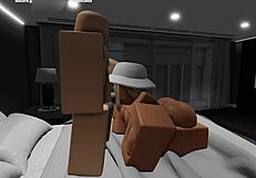 Roblox girlfriend spends quality time in bedroom.