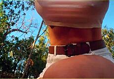 Amazing Milf Flashing Big Tits on Public Bike Ride, Wow!