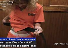 Teen kalani luana screams while riding and spreading in latex gloves