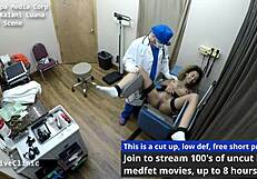 Teen kalani luana screams while riding and spreading in latex gloves