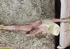 Extreme Flexible Contortionist Stretching with Big Tits