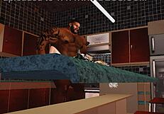 duane brown's old maid gets huge black cock