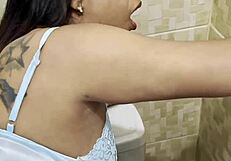 Shy latina maid fucks boss and makes him cum