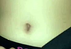 Peck Her Belly While She Rides!