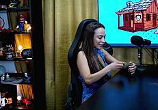 Belinha Baracho grabs host tight and kisses him with dirty passion