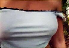 Amazing Milf Flashing Big Tits on Public Bike Ride, Wow!