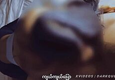 Young Asian slut creampied in Myanmar movie with dirty talk