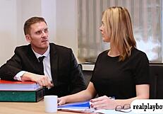 Hey, wanna see this busty office woman fingered and fucked hard?