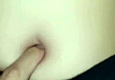 Peck Her Belly While She Rides!