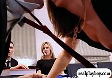 Hey, wanna see this busty office woman fingered and fucked hard?