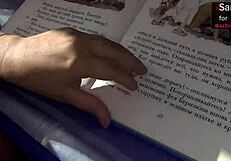 Ⓧ Risky Handjob Classmate Under The Table On Lesson - Xsanyany