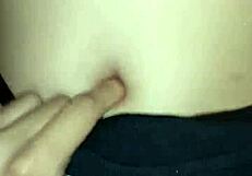 Peck Her Belly While She Rides!