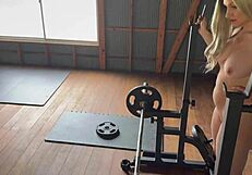 Nude Workout Turns Provocative: Athletic Couple's Naughty Fitness Lesson With Huge Ass?