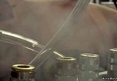 Lesbians dive into kinky anal play with dildo machines for intense squirting