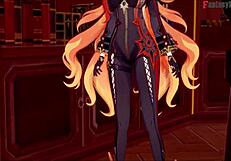 Mavuika Sucking Cock in Jean’s Office - Genshin Impact Fantasy