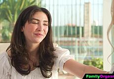 familyorgasm - milf calmin’ down her lil girl at airbnb