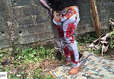 Horny farm girl gets good doggy in her farmland with stepbrother