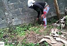 Horny farm girl gets good doggy in her farmland with stepbrother