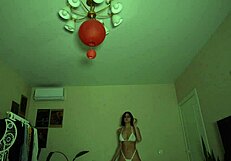 Pretty Beautiful Girl Tries on New Sexy Bikinis in Homemade Softcore Solo