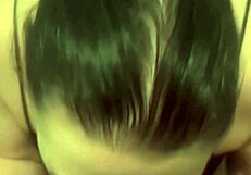 Horny milf sucks in bathroom after workout