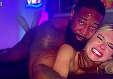 Hot Blonde Cheerleader Kait Gets Bred With Big Black Cock