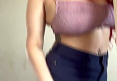 Smacked my friend's hairy pussy hard! 😈