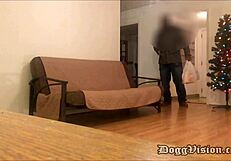 Hell yeah! Pizza man gives bareback creampie to big butt milf