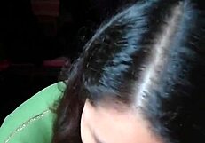 i gave a quickie blowjob and licked cum from my hands