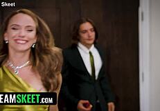 Hey boys, wanna see two stepmoms bang their stepsons in a wild show?