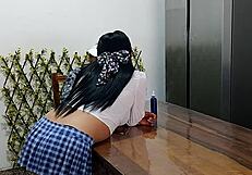 old man fucks submissive student who flirts with him