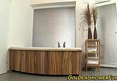 Cum Faced Skank Urinates in Wild Fetish Action