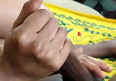 Hot girl delivers intense handjob