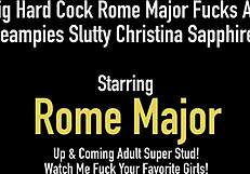 Rome Major pounds and creampies slutty Christina Sapphire with big tits after intense handjob