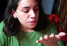 i gave a quickie blowjob and licked cum from my hands