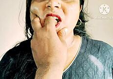 Desi Wife Takes Monster Cock in Rough Homemade Kitchen Deepthroat Action