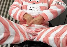 horny teen masturbating and reaching orgasm