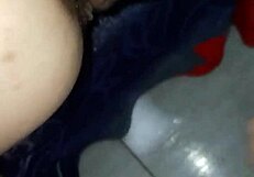 Huge Cumshot Inside Ass as Slut Pushes Out All the Cum in Interracial Anal Fucking.