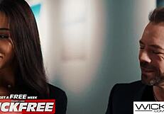 Lia Lin Learns Painting And Gets Deepthroat Blowjob From Tutor, Bent Over Pussy Licked!