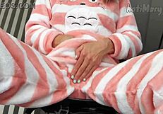 horny teen masturbating and reaching orgasm