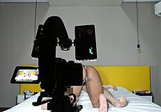 backstage with brunette sophie stephan, the porn actress with big ass