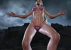 tk8 ryona lili in bikini mod showing big tits