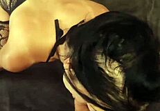 Intimate moments with wife in lingerie