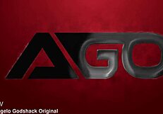 Areta Ridera in 6on1 gangbang with choking, double vaginal, cumshot, and gaping.