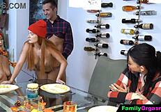 Familyorgasm Man Of The House Stays Home With The Family On Thanksgiving Day