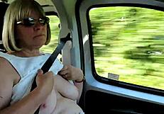 Are my tits flashing wildly down the road in homemade housewife style?