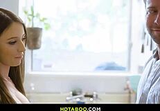 horny stepdaughter jessica seduces her stepdaddy with ease. she takes full control in taboo play.