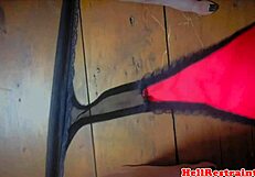 Flogged babe bound and toyed by maledom!